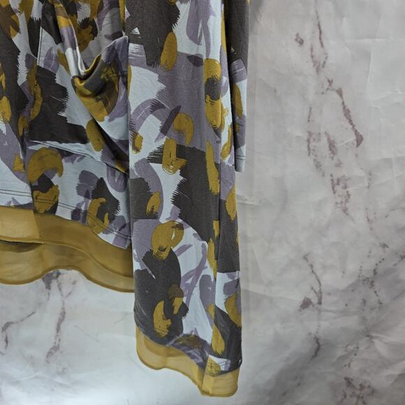 Logo by Lori Goldstein Shirt Womens 1X Purple Long Sleeve Flowy Pocket Cardigan - Picture 4 of 13